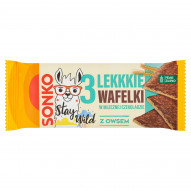 Sonko Stay Wild Lekkie wafelki z owsem w mlecznej czekoladzie 36 g (3 sztuki)