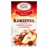 Malwa Herbatka ziołowo-owocowa korzenna z imbirem gruszką i cynamonem 40 g (20 x 2 g)
