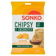 Sonko Chipsy z ciecierzycy ser cheddar 60 g