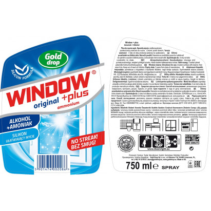 Window płyn do mycia szyb 0,5l zapas, amoniak