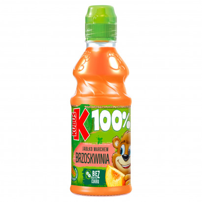 Kubuś 100% Sok jabłko marchew brzoskwinia 300 ml