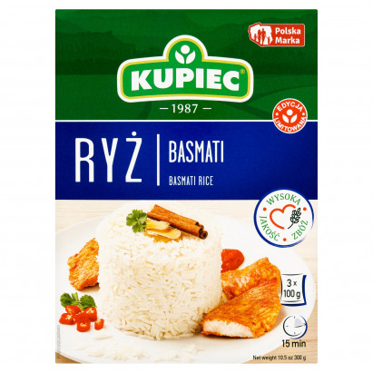 Kupiec Ryż basmati 300 g (3 x 100 g)