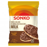 Sonko Wafle jaglane w czekoladzie mlecznej 30 g (2 sztuki)