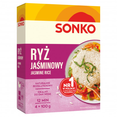 Sonko Ryż jaśminowy 400 g (4 x 100 g)