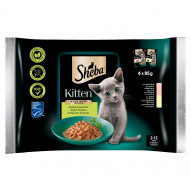 Sheba Kitten Mokra karma dla kociąt w sosie wybór smaków 340 g (4 x 85 g)