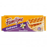 Familijne Gofrowe wafle mus o smaku waniliowym 130 g