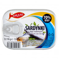Graal Sardynki w oleju roślinnym 110 g