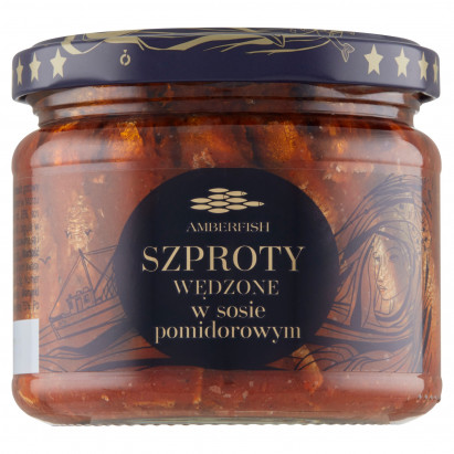 Amberfish Szproty wędzone w sosie pomidorowym 280 g