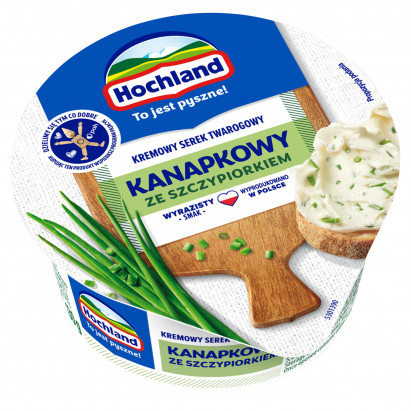 Hochland Kremowy serek twarogowy kanapkowy ze szczypiorkiem 130 g