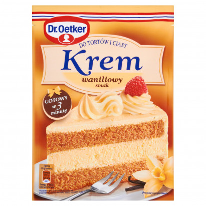 Dr. Oetker Krem do tortów i ciast smak waniliowy 120 g