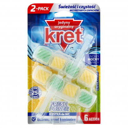 Kret Fresh Power Citrus Fresh Kostka do WC 2 x 40 g