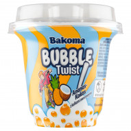 Bakoma Bubble Twist Jogurt pitny ananas-kokos z kulkami owocowymi 210 g