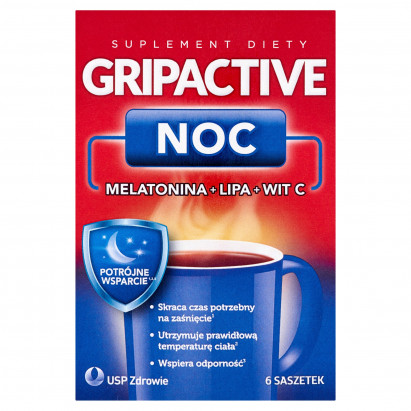 Gripactive Suplement diety noc 18 g (6 x 3 g)