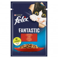 Felix Fantastic Karma dla kotów z wołowiną w galaretce 85 g