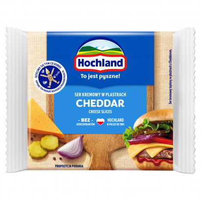 Hochland Ser kremowy w plastrach cheddar 130 g