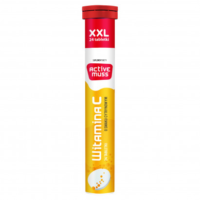 Activemuss XXL Suplement diety witamina C o smaku cytrynowym 96 g (24 x 4 g)