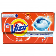 Vizir Platinum PODS Alpine Fresh Kapsułki do prania, 18 prań