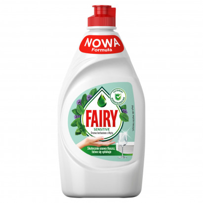 Fairy Skóra wrażliwa Tea Tree & Mint Płyn do mycia naczyń, delikatny dla skóry 450 ML