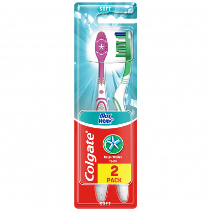 Colgate Max White Szczoteczka do zębów miękka SOFT 2 sztuki