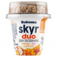 Bakoma Skyr Duo Jogurt typu islandzkiego mango-liczi z granolą 215 g