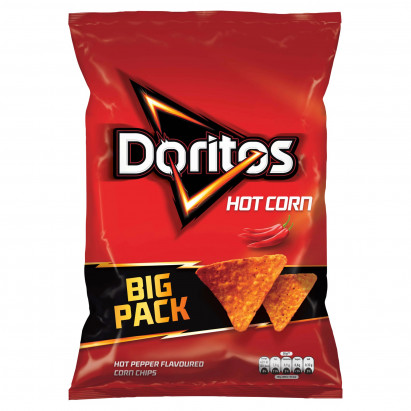 Doritos Hot Corn Chipsy kukurydziane o smaku ostrej papryki 180 g