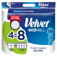 Velvet ecoRoll Soft White Papier toaletowy 4 rolki