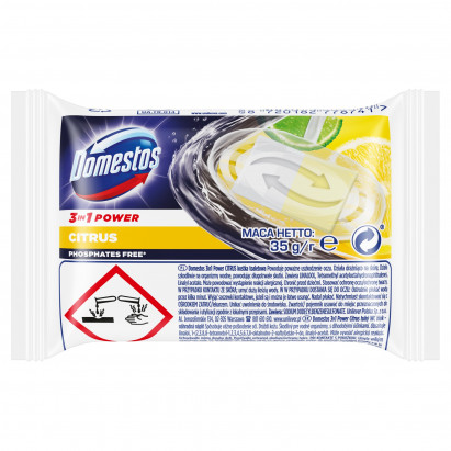 Domestos 3in1 Power Citrus Kostka toaletowa 35 g