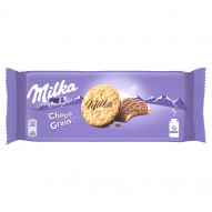 Milka Choco Grain Ciastka z płatkami owsianymi oblane czekoladą mleczną 126 g