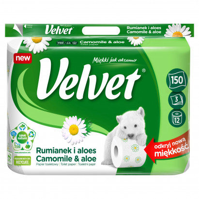 Velvet Papier toaletowy rumianek i aloes 12 rolek