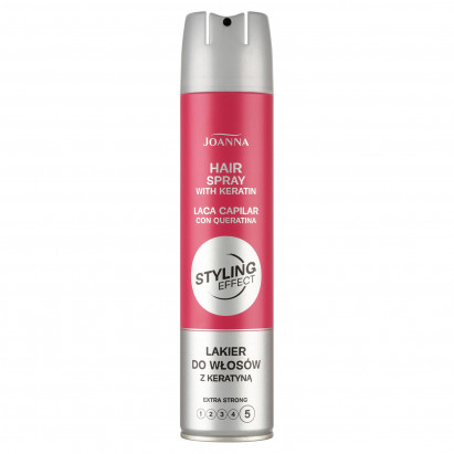 Joanna Styling Effect Extra Strong Lakier do włosów z keratyną 250 ml