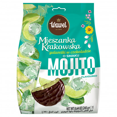 Wawel Mieszanka Krakowska Galaretki w czekoladzie o smaku mojito 245 g