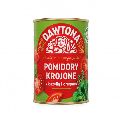 Dawtona Pomidory krojone z bazylią i oregano 400 g