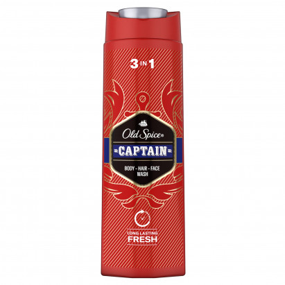 Old Spice Captain Żel Pod Prysznic I Szampon Dla Mężczyzn 400ml, 3W1, Długotrwała Świeżość