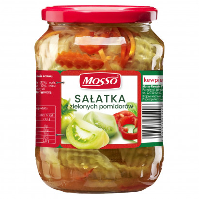 Mosso Sałatka z zielonych pomidorów 640 g