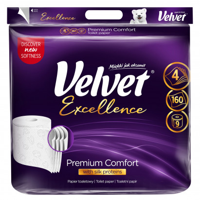 Velvet Excellence Premium Comfort Papier toaletowy 9 rolek