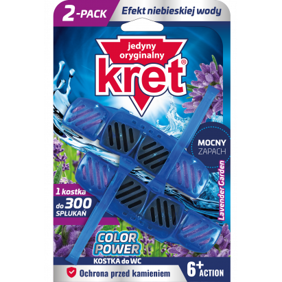 KRET Kostka WC Color power Lavender Garden 2x40g