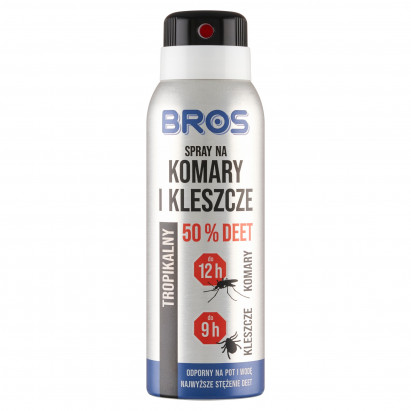Bros Spray na komary i kleszcze 50 % DEET tropikalny 90 ml