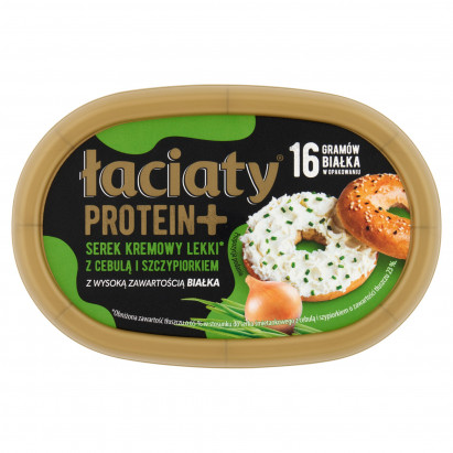 Łaciaty Protein+ Serek kremowy lekki z cebulą i szczypiorkiem 135 g 