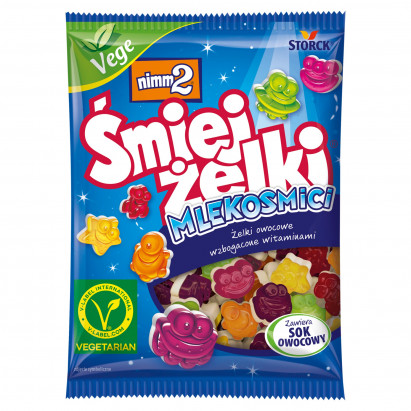 nimm2 Śmiejżelki Mlekosmici Żelki owocowe wzbogacone witaminami 90 g