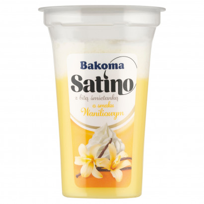 Bakoma Satino Deser z bitą śmietanką o smaku waniliowym 165 g