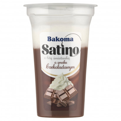 Bakoma Satino Deser z bitą śmietanką o smaku czekoladowym 165 g