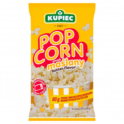 Kupiec Popcorn o smaku maślanym do mikrofalówki 80 g