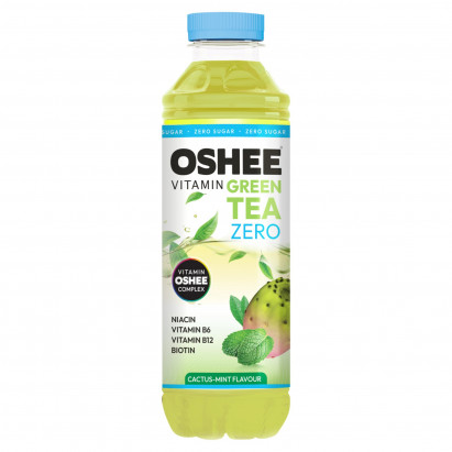 Oshee Vitamin Green Tea Zero Niegazowany napój herbaciany o smaku kaktusa i mięty 555 ml