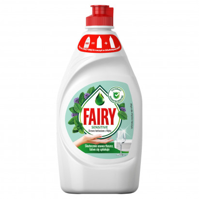 Fairy Skóra wrażliwa Tea Tree & Mint Płyn do mycia naczyń, delikatny dla skóry 450 ML