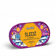 EVRAFISH Śledź po gdańsku w oleju tłoczonym na zimno 170g