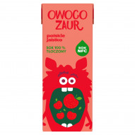 Owocozaur Sok 100 % tłoczony polskie jabłko 200 ml