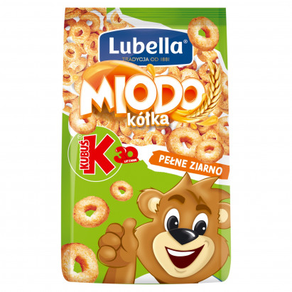 Lubella Miodo kółka Zbożowe kółka z miodem 500 g