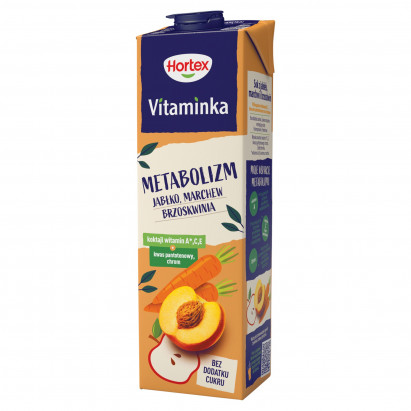 Hortex Vitaminka Sok metabolizm jabłko marchew brzoskwinia 1 l