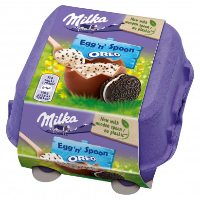 Milka Egg 'n' Spoon Oreo Czekolada Mleczna 128 G (4 X 32 G)