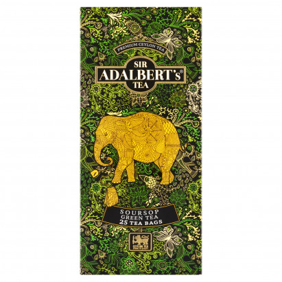 Adalbert's Tea Herbata zielona o smaku flaszowca miękkociernistego 50 g (25 x 2 g)
